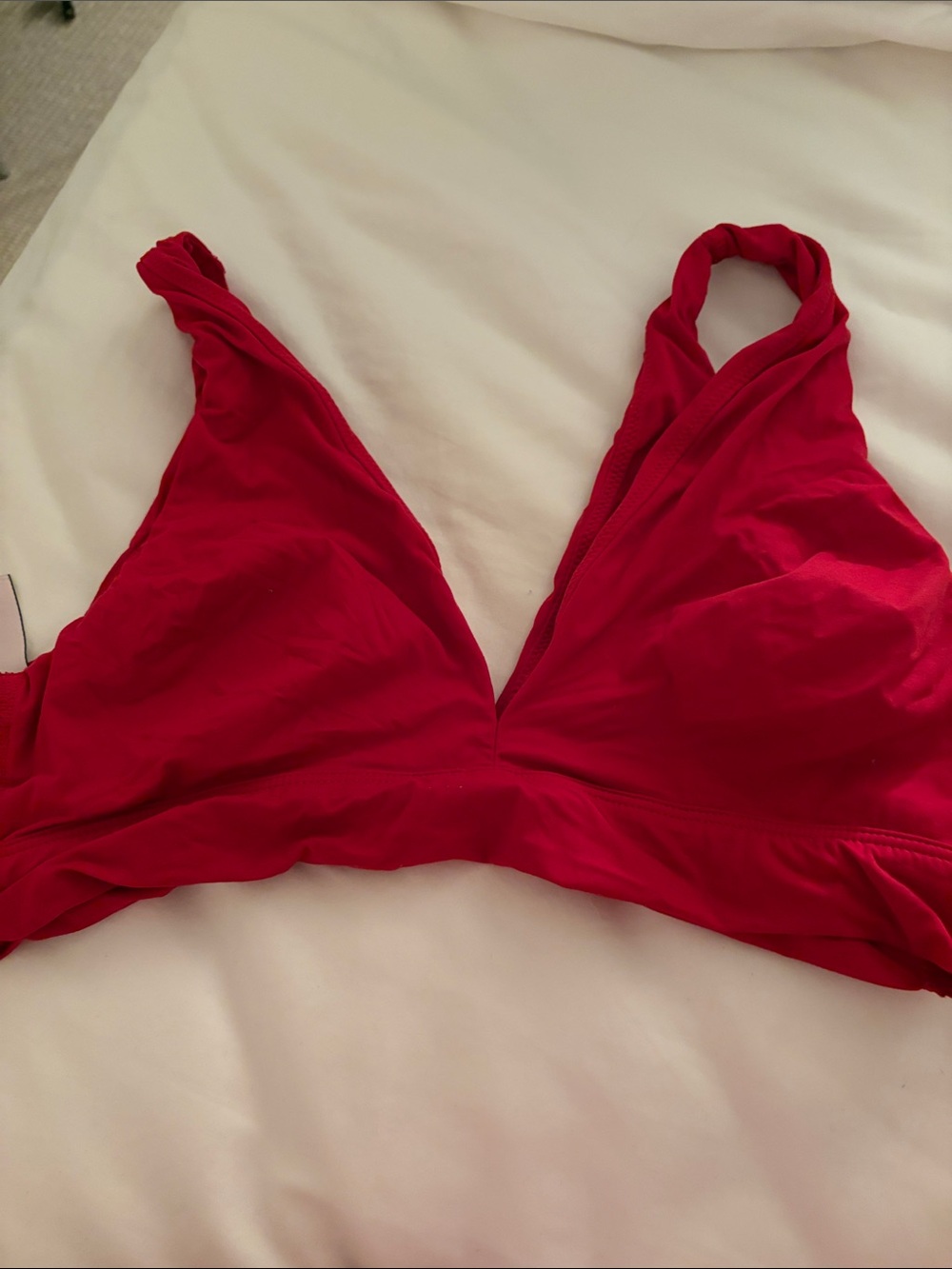 Victoria Secret Plunge Red Bralette Size Large Stretchy & Soft